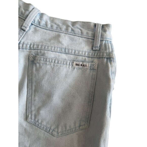 BILL BLASS Vintage Light Wash Cuffed 100% Cotton High Waist Jeans Shorts Size 6 - Picture 2 of 10